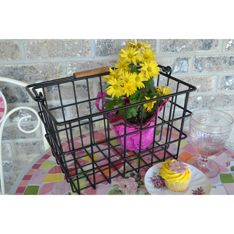 J & J Wire Square Wire Basket Wayfair